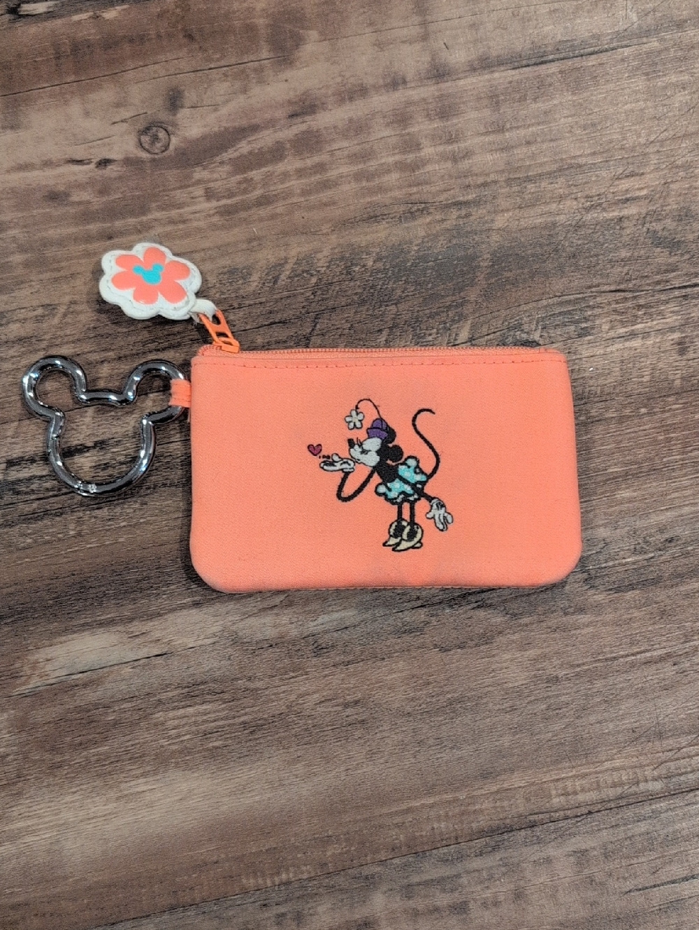 Vera Bradley Disney Minnie Mouse Card Holder Keychain Wallet